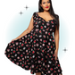 Robe Évasée Carlotta Noire