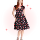 Robe Évasée Confetti Noire