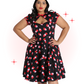 Robe Évasée Confetti Noire