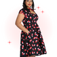 Robe Évasée Confetti Noire