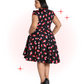 Robe Évasée Confetti Noire