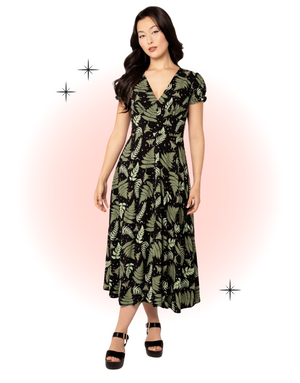 Black Gaia Flared Dress