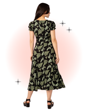 Black Gaia Flared Dress