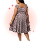 Leonie Black Vichy Flared Dress