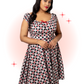 Leonie Black Vichy Flared Dress
