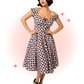 Leonie Black Vichy Flared Dress