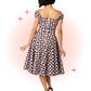 Leonie Black Vichy Flared Dress