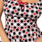 Leonie Black Vichy Flared Dress