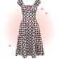 Leonie Black Vichy Flared Dress