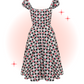 Leonie Black Vichy Flared Dress