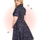 Black Midnight Western Flared Dress