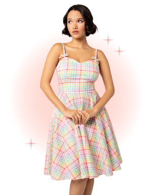 Multicolored Suzon Flared Dress