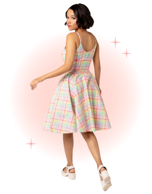 Multicolored Suzon Flared Dress