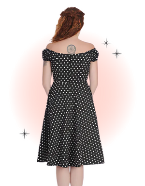 Black and White Sweet Spot Flared Dress