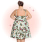 Green Tahiti Flared Dress