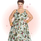 Green Tahiti Flared Dress