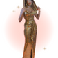 Gold Sunset Cairo Maxi Dress