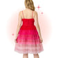 Robe Midi Rouge Ombragée