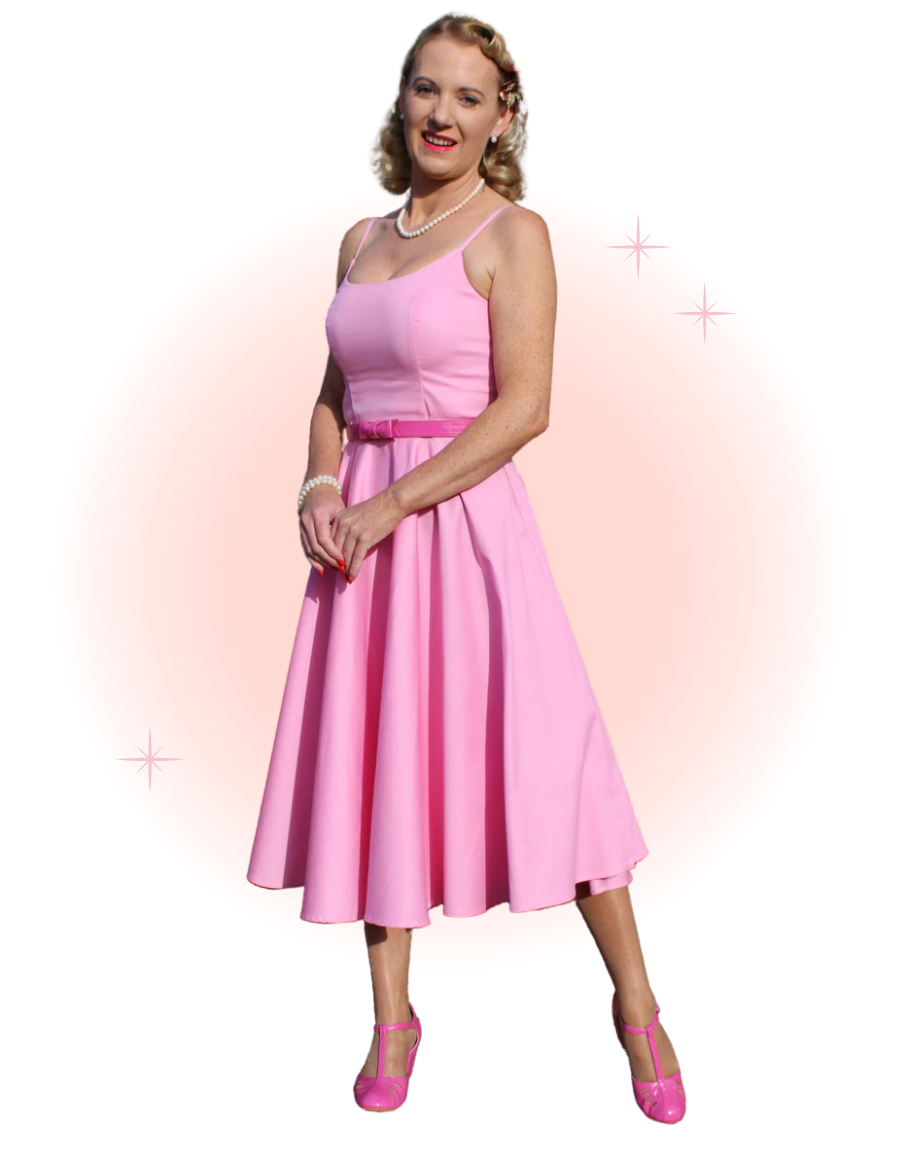 Peggy Flared Pink Dress Peggy Flared Pink Dress