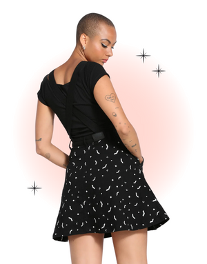 Black Bat Pinafore Dress