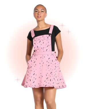 Bat Pink Pinafore Dress