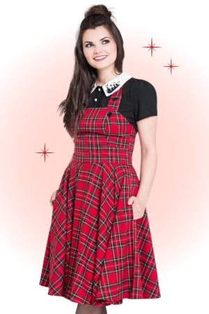 Robe Pinafore Évasée Irvine Rouge