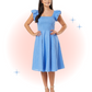 Robe Raphaella  Bleu Évasée En Broderie Anglaise