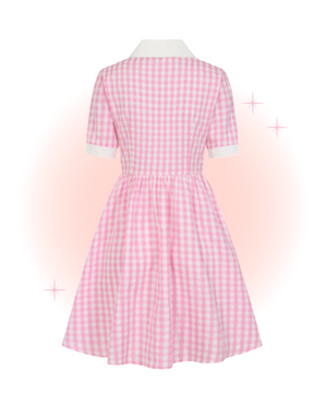 Pink and White Gingham Yuna Dress