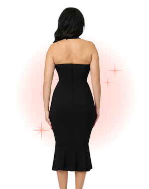 Robe Ajustée Licou Sirène Noire