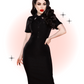 Wanda Black Fitted Dress