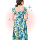 Robe Barbara Florale Bleue