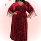 Vestido Burdeos con Estrellas Plateadas y Flecos