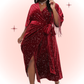 Vestido Burdeos con Estrellas Plateadas y Flecos