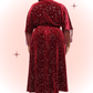 Vestido Burdeos con Estrellas Plateadas y Flecos