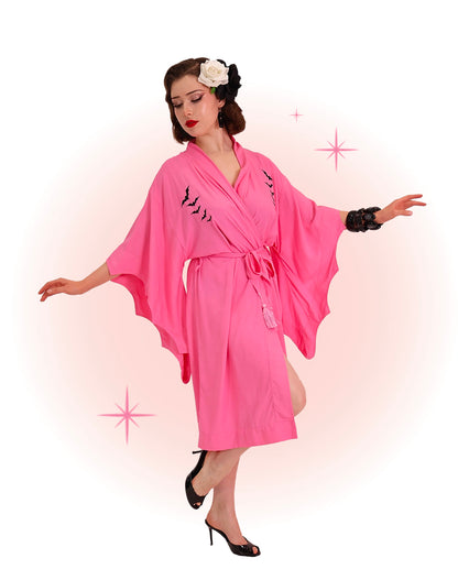 Robe De Nuit Chauve-Souris Rose