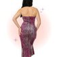 Robe Elvira Ajustée Velours Léopard Rose