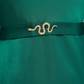 Emerald Satin and Snake Dress