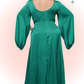 Emerald Satin and Snake Dress
