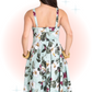 Robe Évasée Tahiti Verte