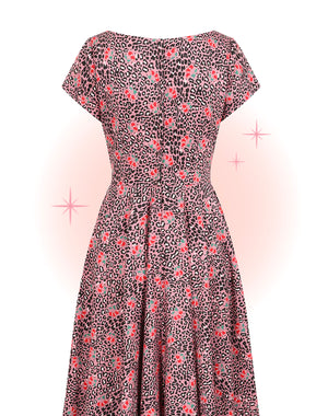 Robe Lola Cerise Leopard Rose