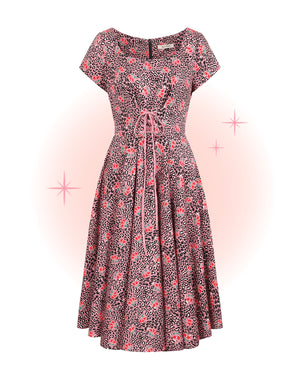 Robe Lola Cerise Leopard Rose