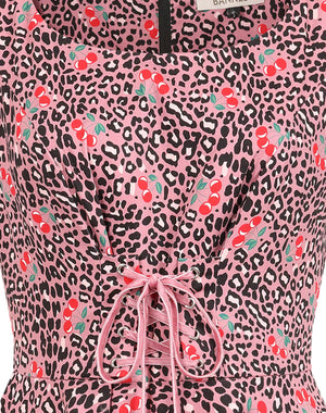 Robe Lola Cerise Leopard Rose