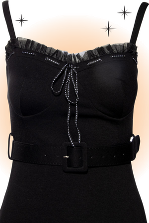 Love Bites Fitted Black Dress