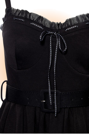 Love Bites Flared Black Dress