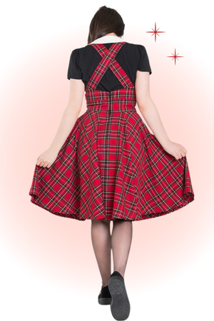 Robe Pinafore Évasée Irvine Rouge