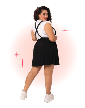 Robe Évasée Lucie Pinafore Noire