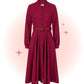 Robe Tiziana bordeaux