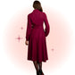 Robe Tiziana bordeaux