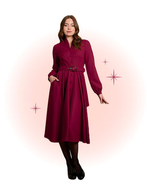 Robe Tiziana bordeaux