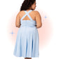 Robe Évasée Pinafore Tulipe Bleu